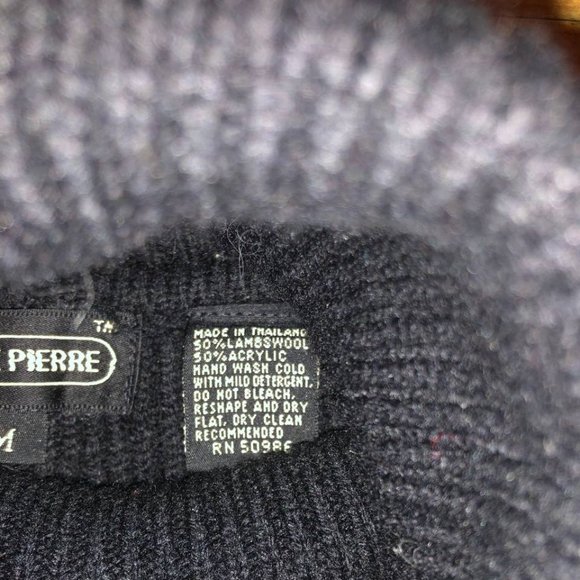 Jeanne Pierre Wool-blend turtleneck black sweater Size M - Picture 8 of 12